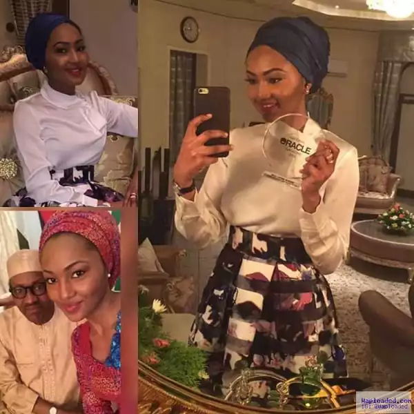 See This Stunning Photo Of Zahra Buhari And Her Father